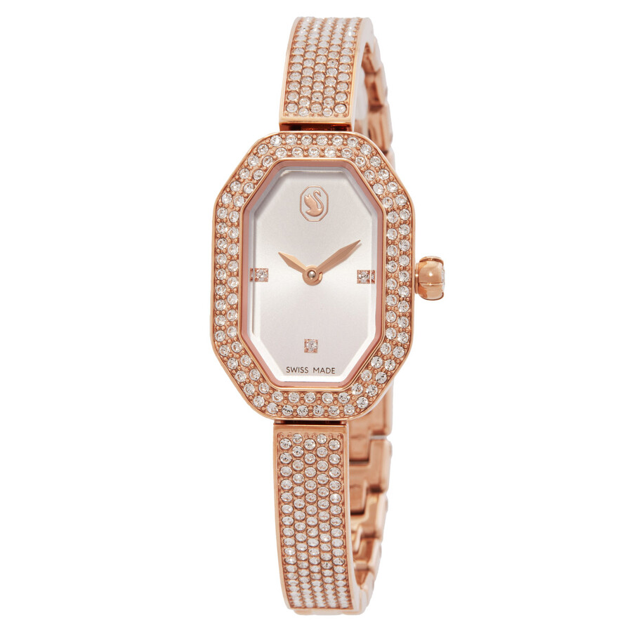Swarovski Dextera Bangle レディース ウオッチ 石英 さくら色ゴールド クリスタルウォッチ