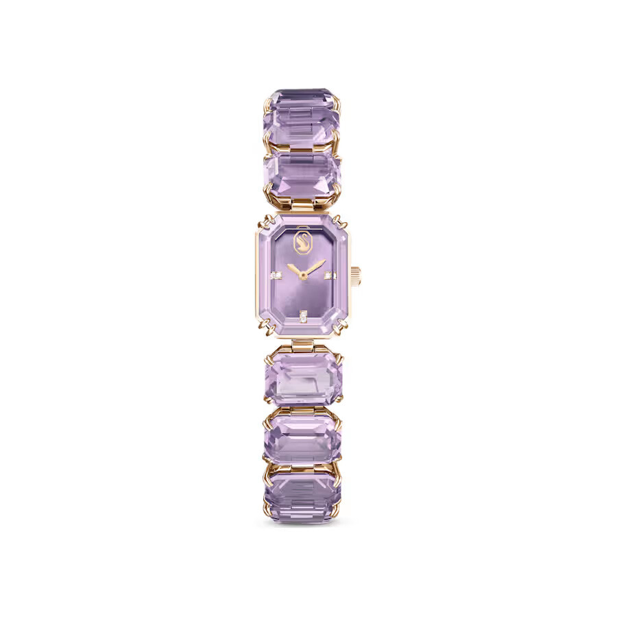 Swarovski レディース ウオッチ 石英 パープル文字記号盤 結晶 腕輪