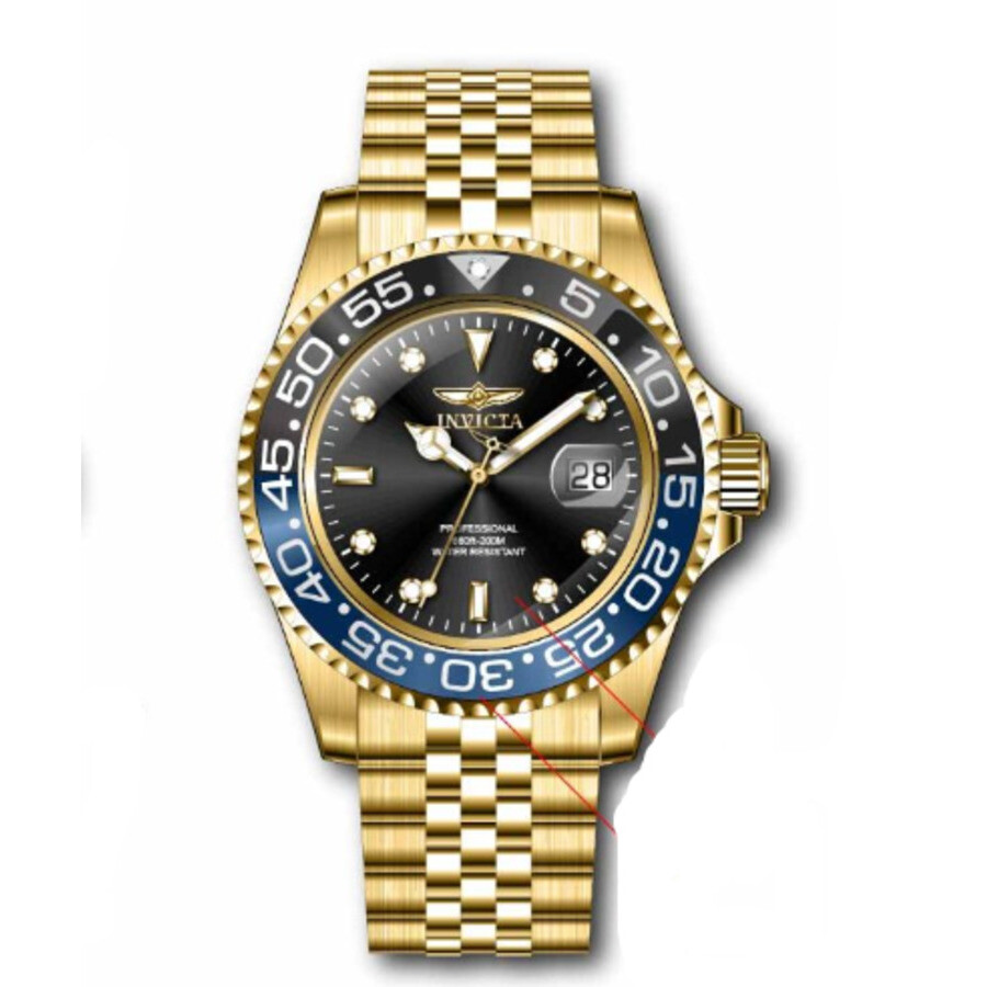 Invictaインビクタ Pro Diver 石英 黒いこと 文字盤 バットマン ベゼル メンズ ウオッチ 36043