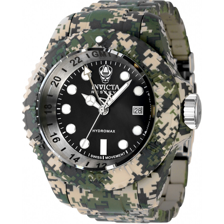 Invictaインビクタ Reserve GMT 石英 黒いこと 文字盤 メンズ 御覧になる 40462