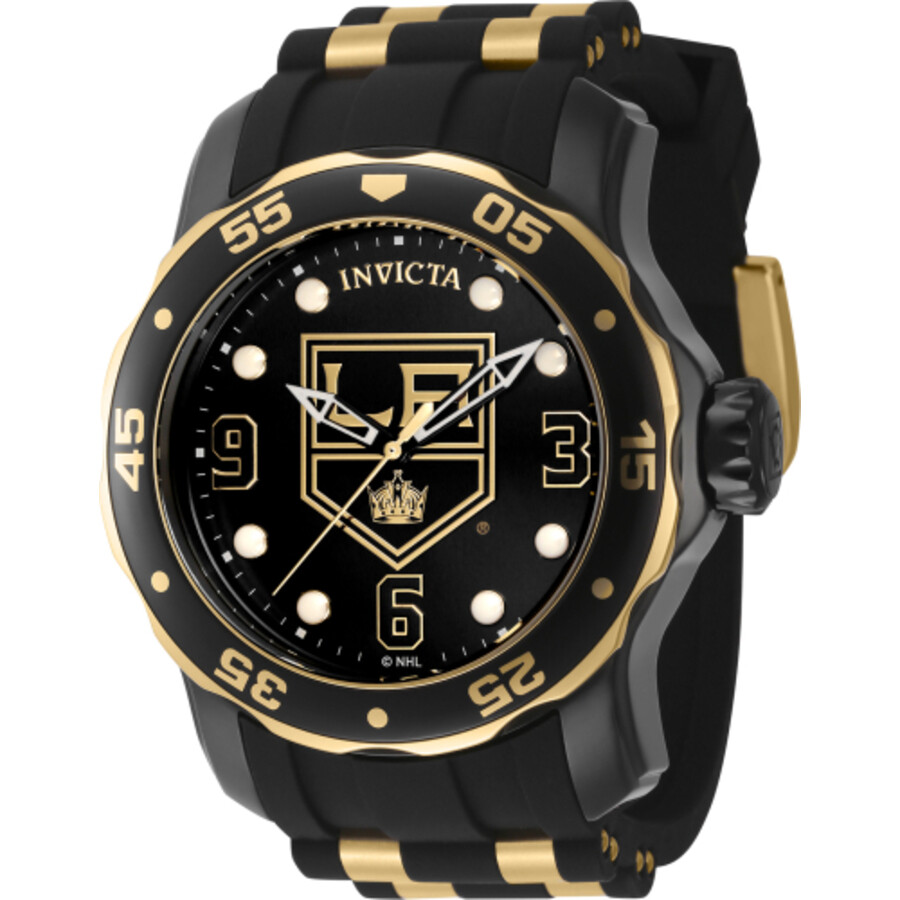 Invictaインビクタ NHL Los Angeles Kings クォーツ ブラック ダイヤル メンズ ウォッチ 42309