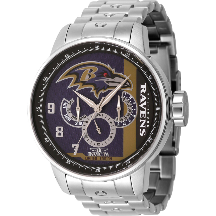 Invictaインビクタ NFL Baltimore Ravens GMT 石英 メンズ 御覧になる 45140