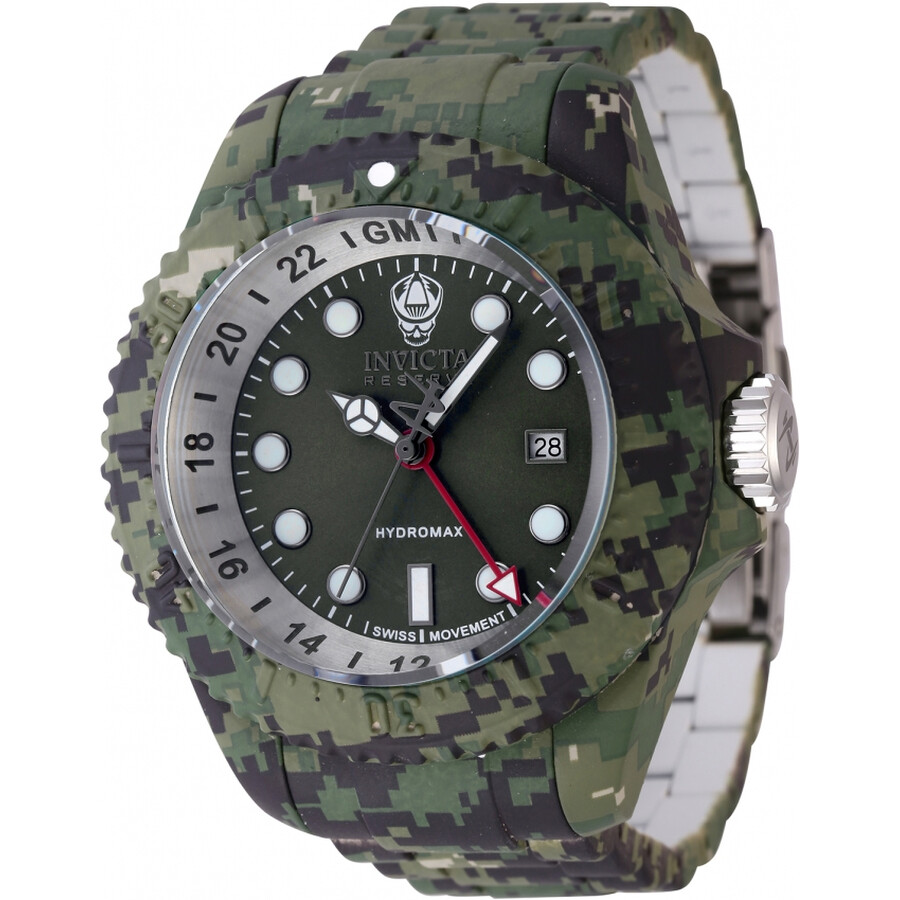 Invictaインビクタ Reserve GMT デイト クォーツ グリーン ダイヤル メンズ 腕時計 45939