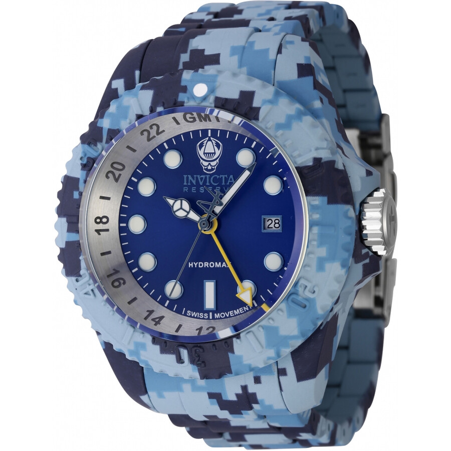Invictaインビクタ Reserve GMT デイト クォーツ ブルー ダイヤル メンズ ウォッチ 45940