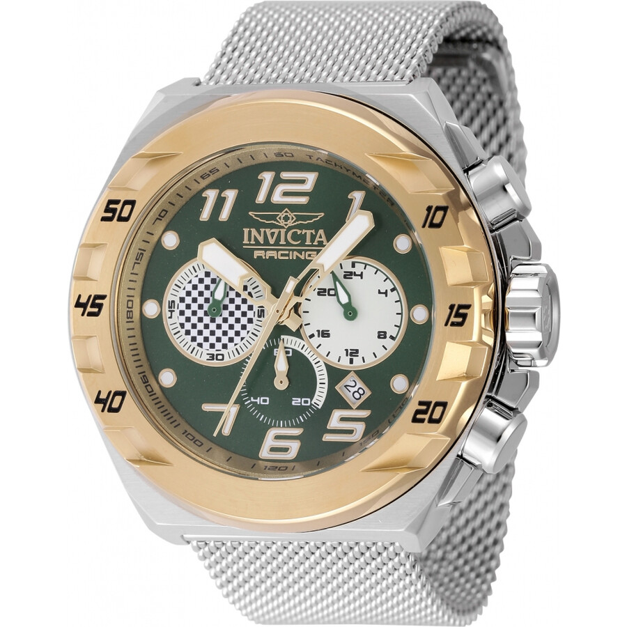 Invictaインビクタ Racing クロノグラフ GMT 石英 緑であること 文字盤 メンズ 御覧になる 47205