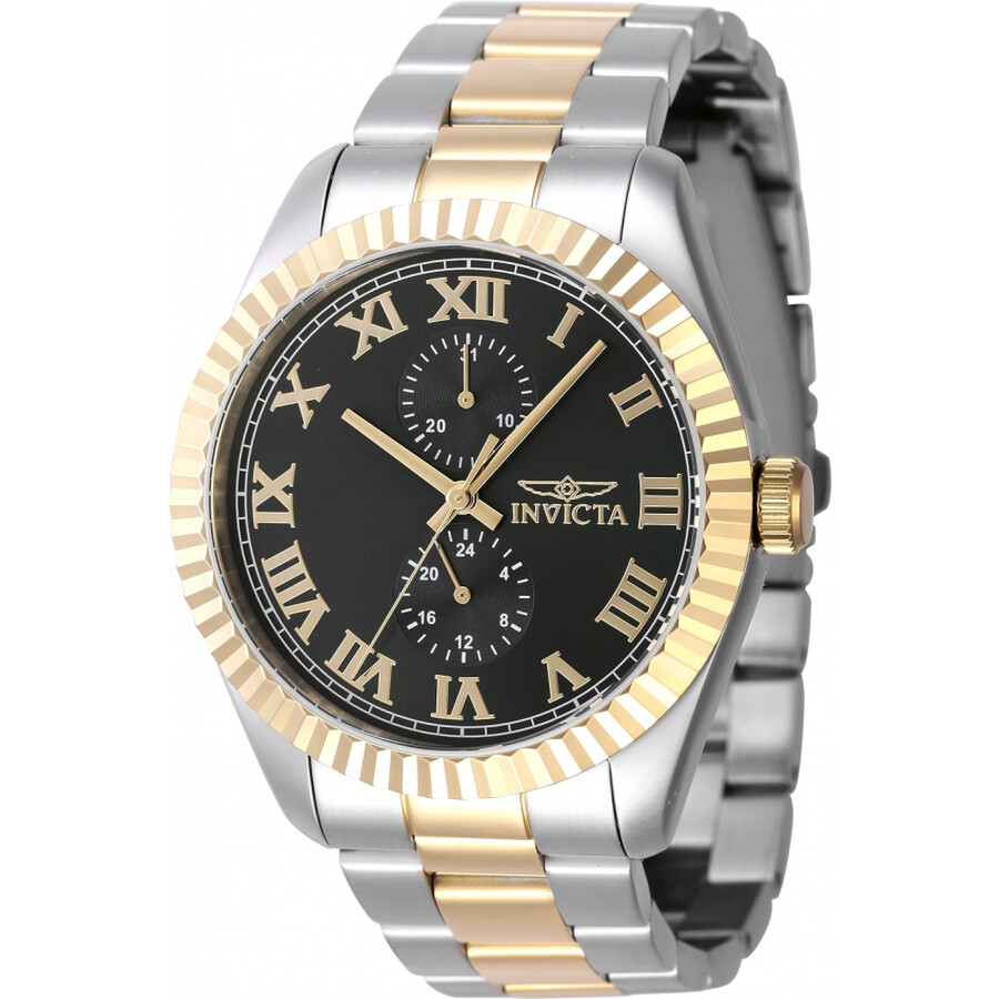 Invictaインビクタ Specialty GMT 石英 黒いこと 文字盤 メンズ 御覧なさる 47425