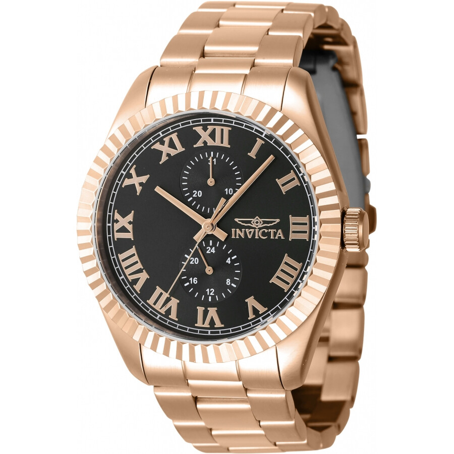 Invictaインビクタ Specialty GMT 石英 黒いこと 文字盤 メンズ 御覧なさる 47432