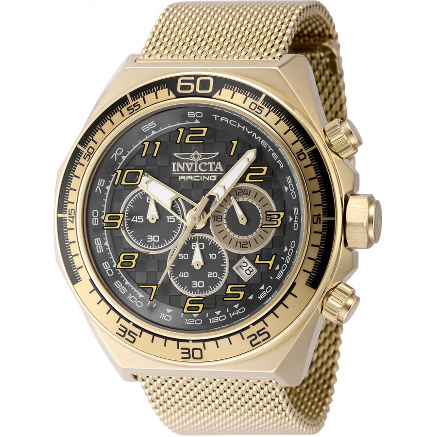 Invictaインビクタ Racing クロノグラフ GMT 石英 黒いこと 文字盤 メンズ ご覧なさる 47903