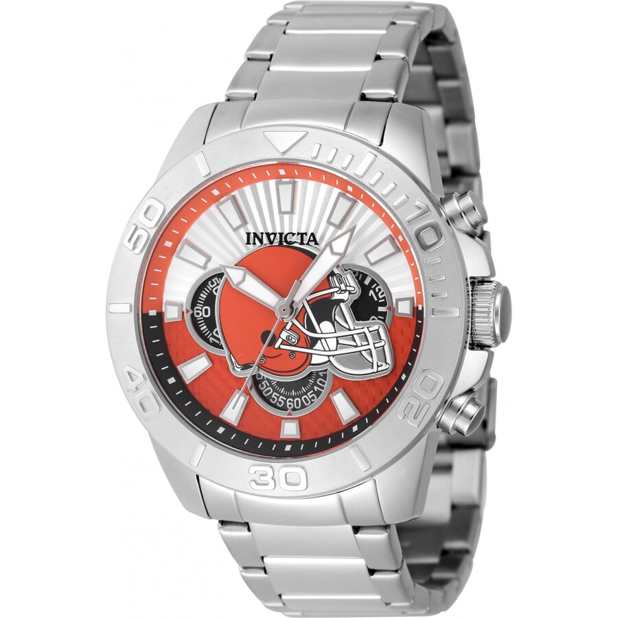 Invictaインビクタ NFL クリーブランド ブラウンズ クロノグラフ GMT 石英 メンズ ウォッチ 47951