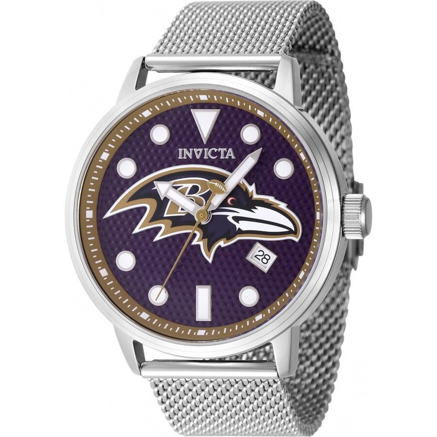 Invictaインビクタ NFL ボルチモア レイブンズ 石英 青碧 文字盤 メンズ ウオッチ 47976
