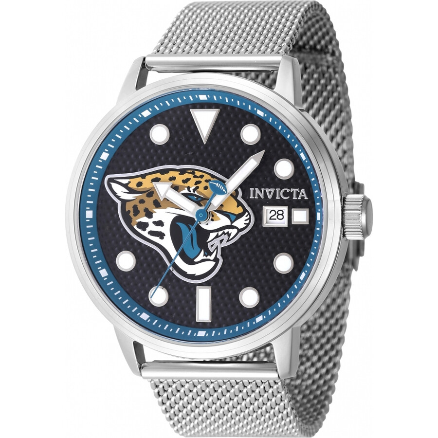 Invictaインビクタ NFL ジャクソン営造物 ジャガーズ 石英 黒いこと 文字盤 メンズ ウオッチ 47993