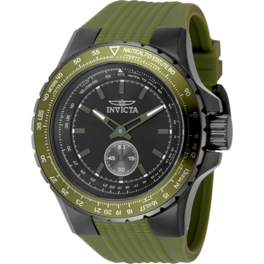 Invictaインビクタ Aviator クォーツ ブラック ダイヤル メンズ ウォッチ 49311