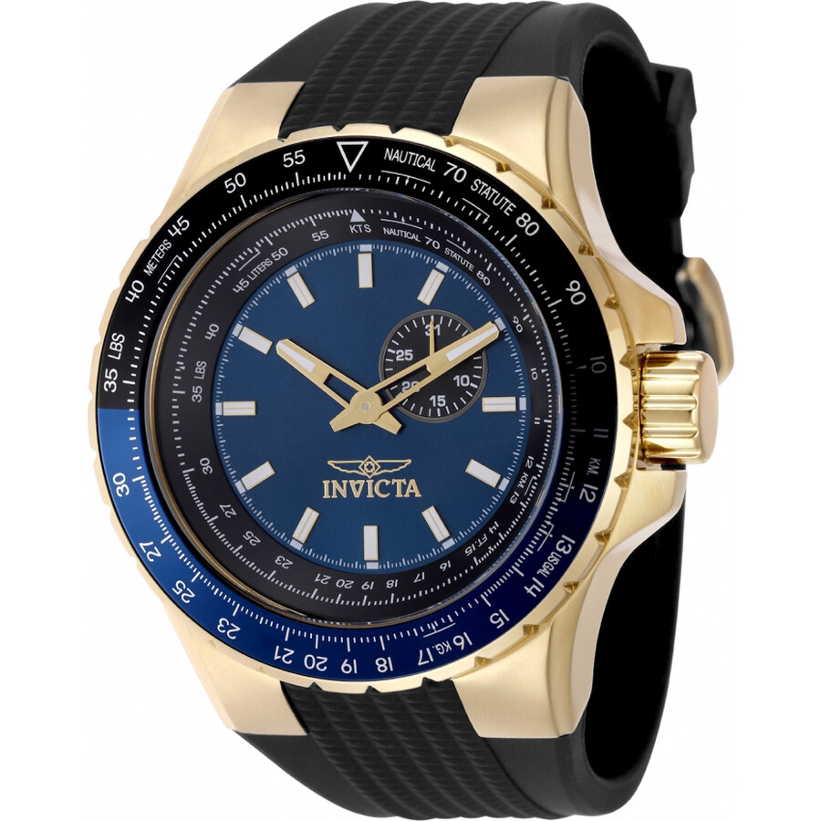 Invictaインビクタ Aviator クォーツ ブルー ダイヤル メンズ ウォッチ 49719