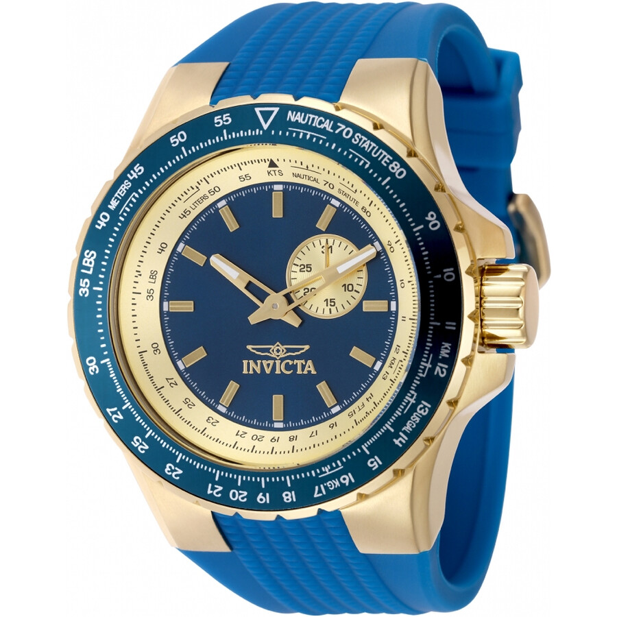 Invictaインビクタ Aviator クォーツ ブルー ダイヤル メンズ ウォッチ 49727|Basqueバスク