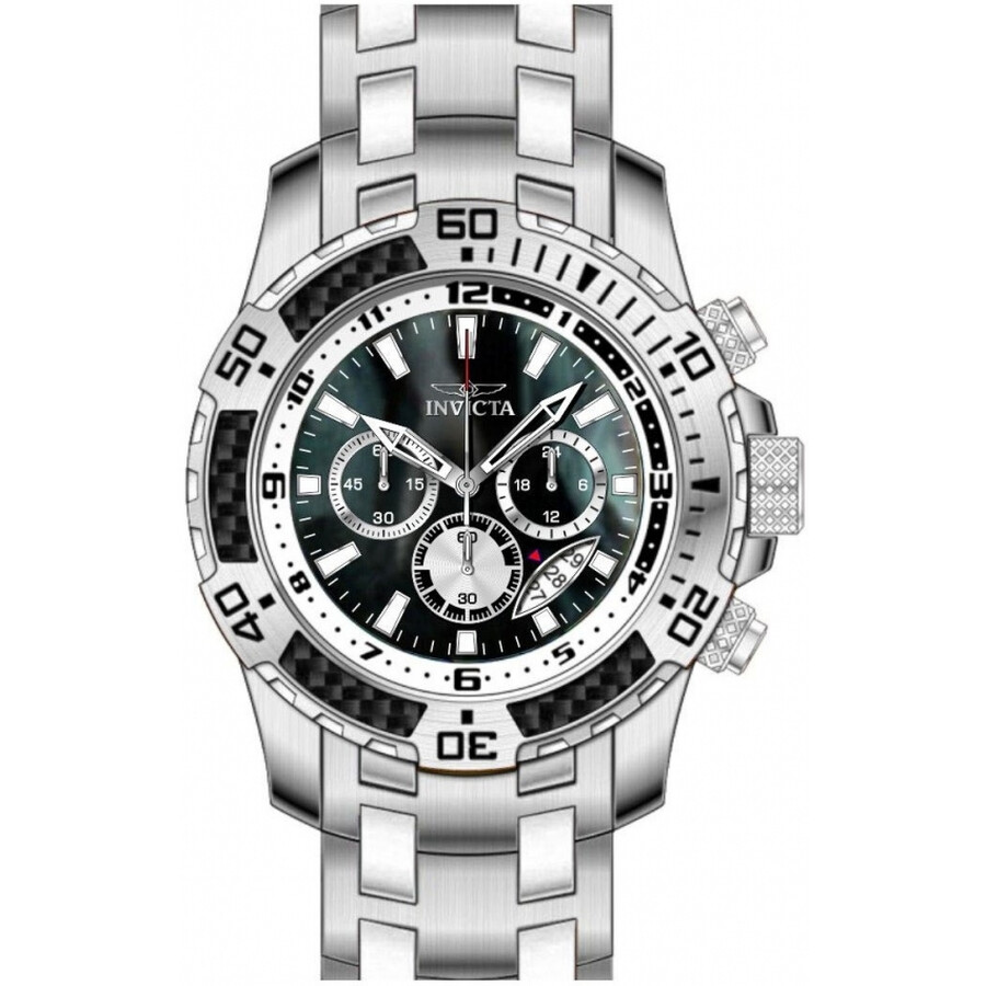 Invictaインビクタ Pro Diver SCUBA クロノグラフ GMT 石英 黒いこと 文字盤 メンズ ご覧なさる 49853