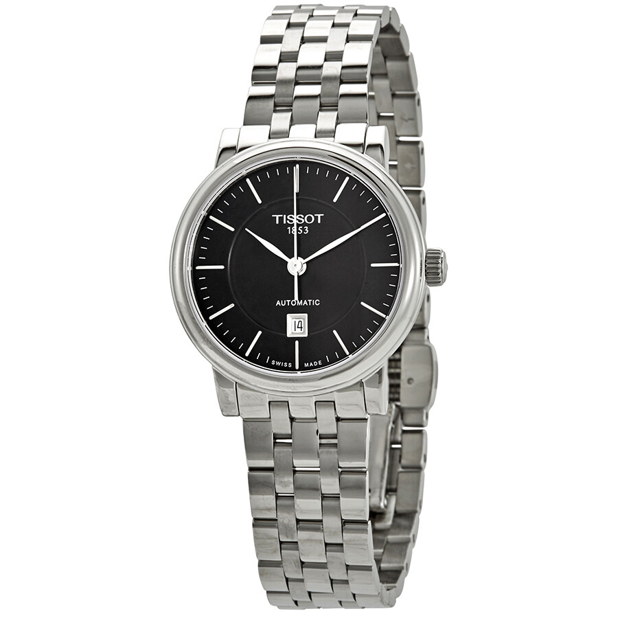 Tissot Carson 腕時計 レディース 自動巻き ステンレス ブラック文字盤 デイト表示 30mm｜Basqueバスク