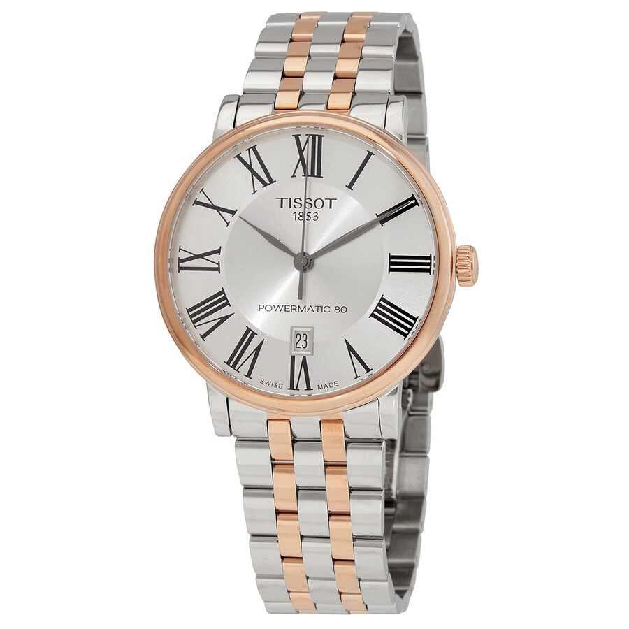 Tissot メンズ ウオッチ 自動小銃一巻き しろがね色文字記号盤 ツートンカラー ステンレス鋼三尺帯 商行為