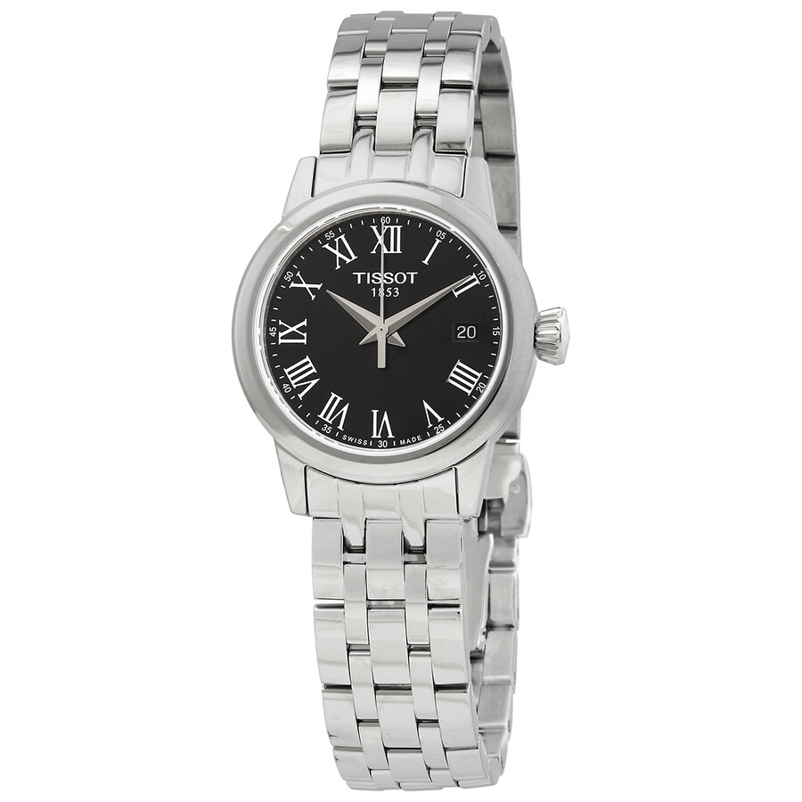Tissot レディースウオッチ Classic Dream 石英 黒いこと文字記号盤 ステンレススチールブレス
