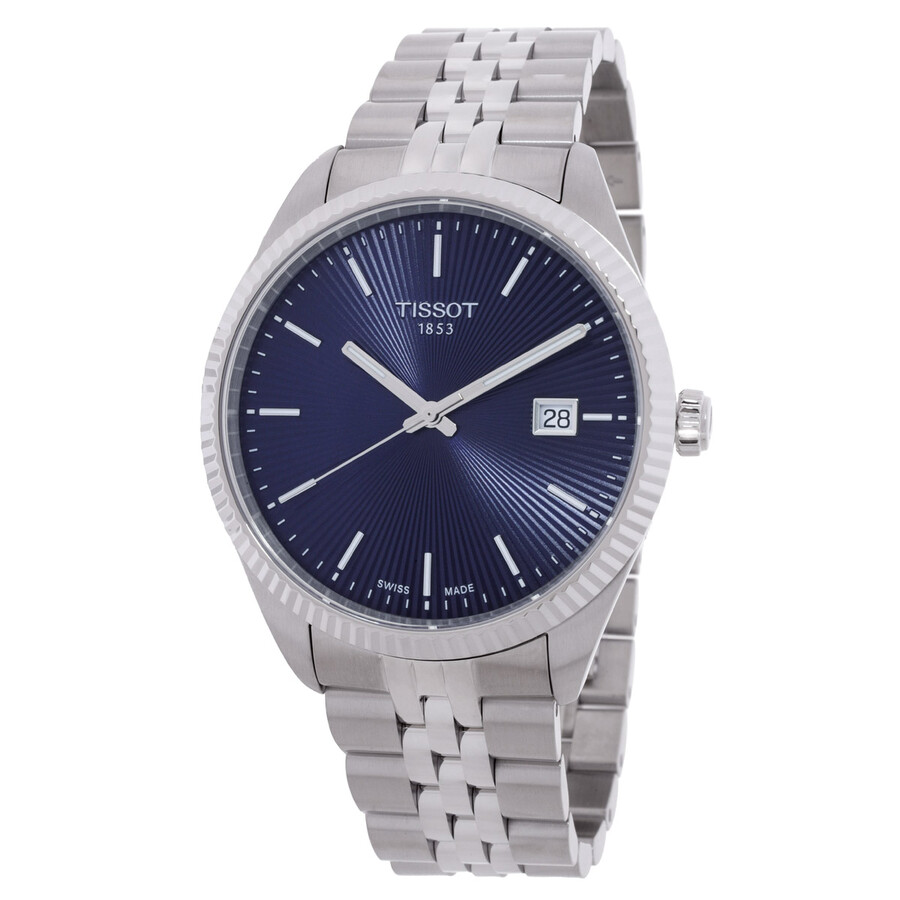Tissot メンズ ウオッチ 石英 青碧文字記号盤 ステンレス鋼スチール写真 物語詩