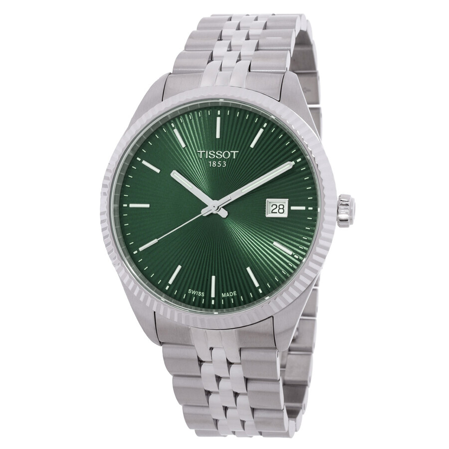 Tissot Ballade ウオッチ メンズ 石英 緑であること文字記号盤 ステンレススチールベルト 40粍