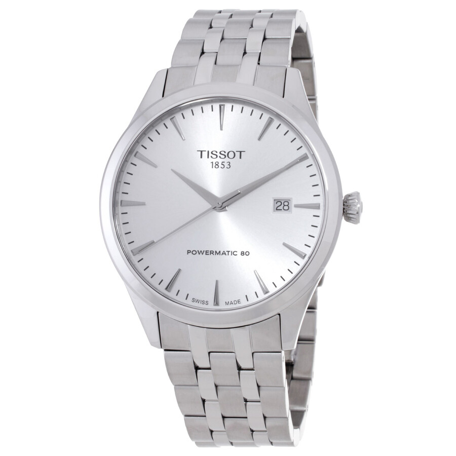 Tissot Classic Dream 自動小銃一巻き メンズウオッチ しろがね色文字記号盤 ステンレススティールブレス
