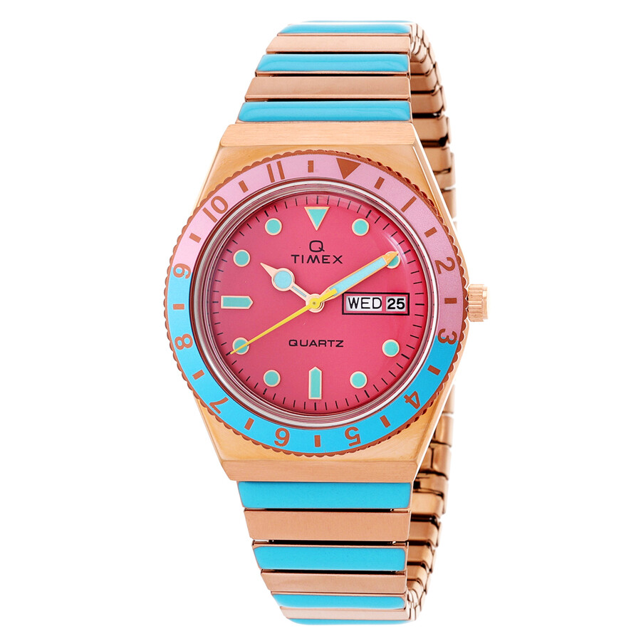 Timex Q Timex Malibu レディース ウオッチ 石英 サクラ色文字記号盤 サクラ色ゴールド ツートンカラー