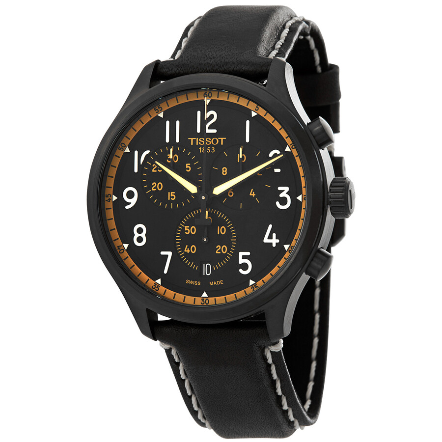 Tissotティソ T-スポーツ クロノグラフ クォーツ ブラックダイヤル メンズウォッチ T116.617.36.052.02