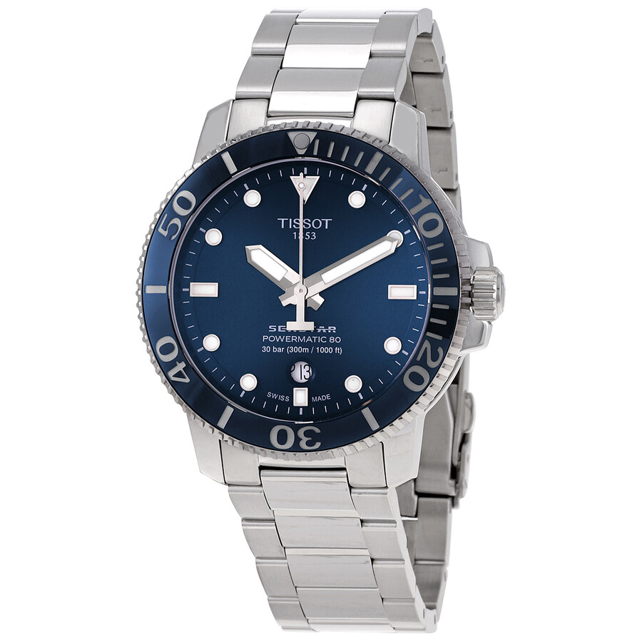 Tissotティソ シースター 1000 パワーマティック 80 オートマチック ブルーダイヤル メンズウォッチ T120.407.11.041.03 97,955円