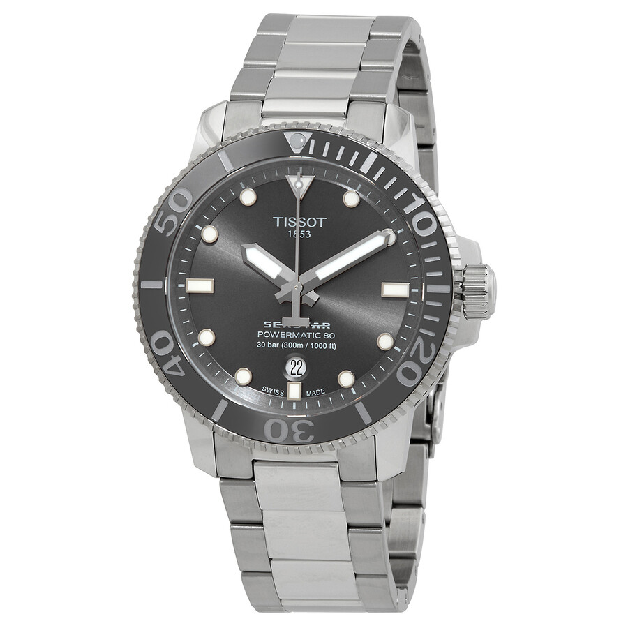 Tissotティソ シースター オートマチック グレーダイヤル メンズウォッチ T120.407.11.081.01