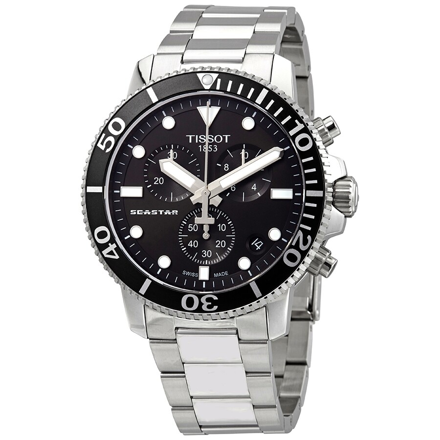 Tissotティソ シースター 1000 クロノグラフ 石英 メンズウォッチ T1204171105100