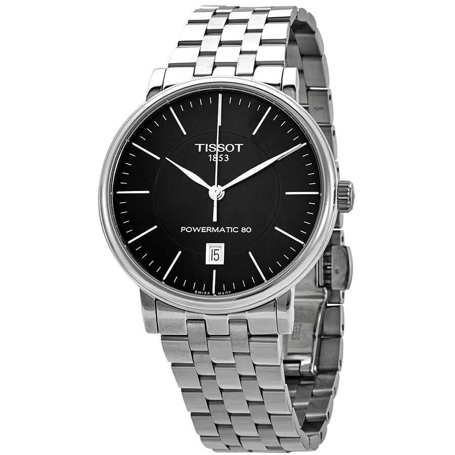Tissotティソ カーソン 自動小銃 黒いこと文字盤 メンズウォッチ T122.407.11.051.00