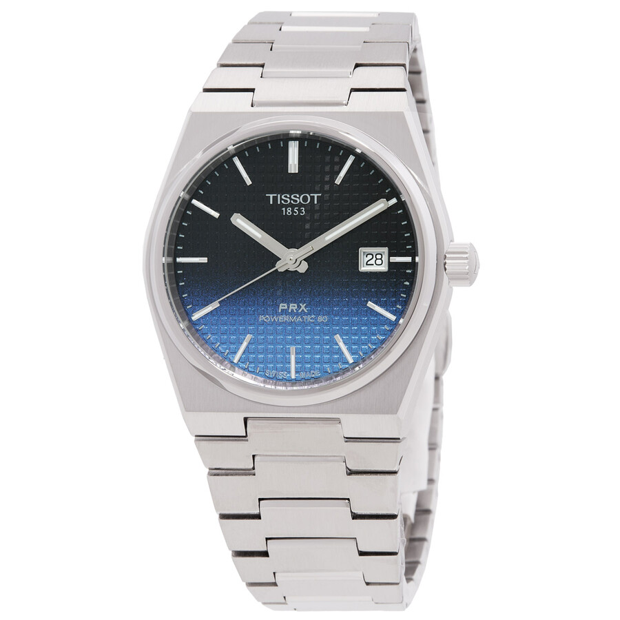 Tissotティソ PRX パワーマティック 自動小銃 ブラックカメレオンダイヤル メンズウォッチ T1374071105101
