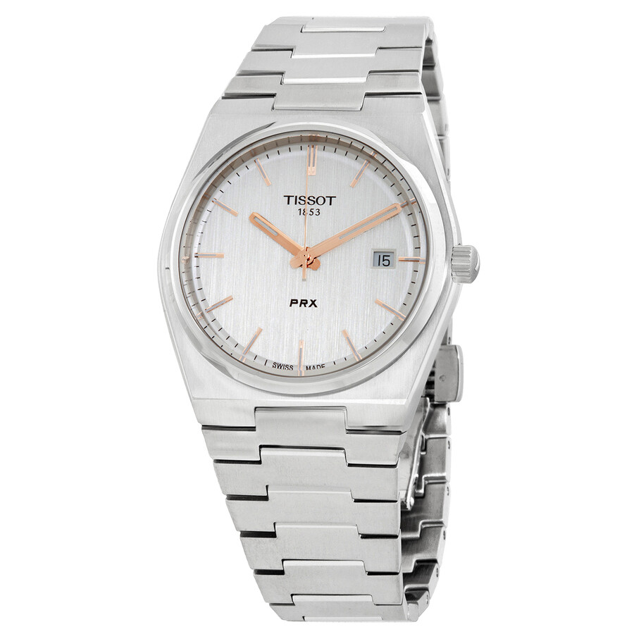 Tissotティソ PRX 石英 しろがね色文字盤 メンズウォッチ T137.410.11.031.00