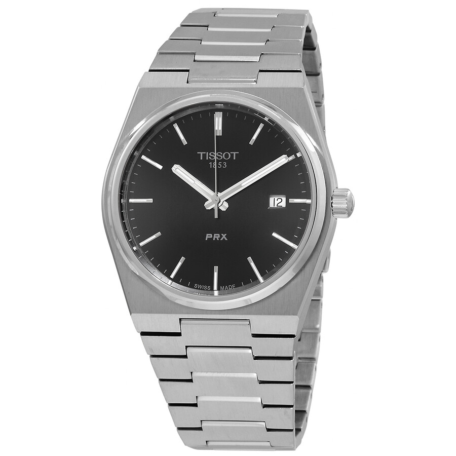 Tissotティソ PRX 40 クォーツ ブラックダイヤル メンズウォッチ T137.410.11.051.00