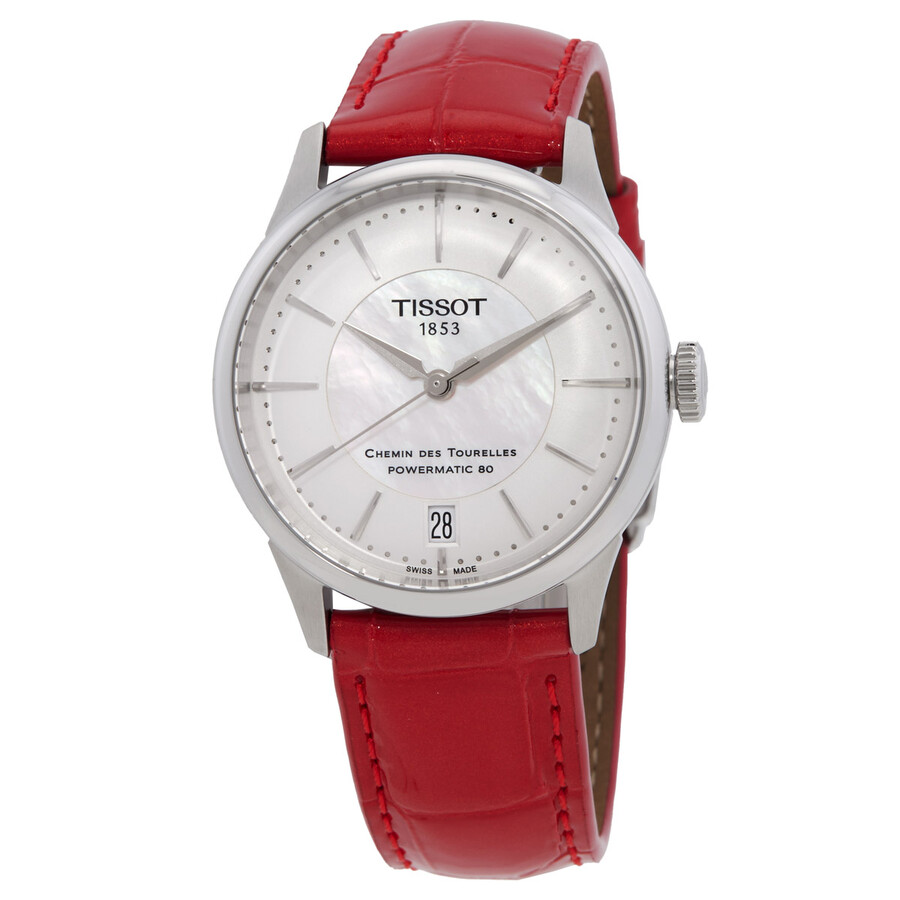 Tissotティソ T-古典派音楽 自動小銃 ホワイトマザーオブパールダイヤル レディースウォッチ T1392071611100