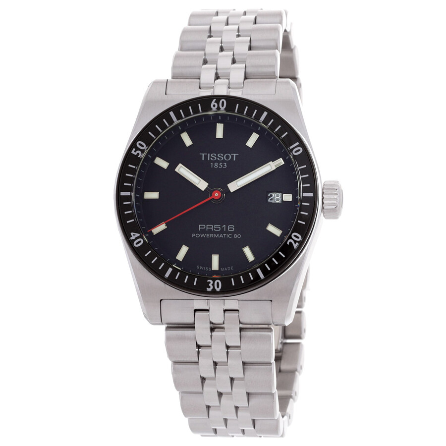 Tissotティソ PR516 パワーマティック 80 オートマチック ブラックダイヤル メンズウォッチ T1494071105100