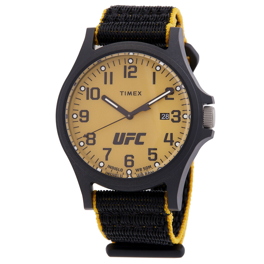 Timexタイメックス UFC アペックス クォーツ イエローダイヤル メンズウォッチ TW2V62200JT