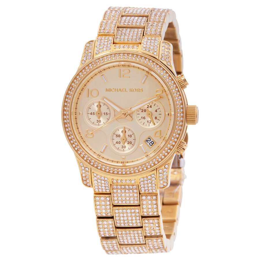 Runway パヴェ クロノグラフ ゴールド レディース MK7435 Michael Kors