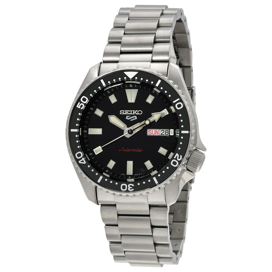 Seikoセイコー逆インポート 5 Sports SKX 運動競技 自動小銃一巻き 黒いこと メンズ SRPL85K1 Seikoセイコー逆インポート