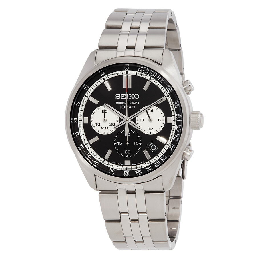 Chronograph クロノグラフ 石英 黒いこと メンズ SSB429P1 Seikoセイコー逆インポート