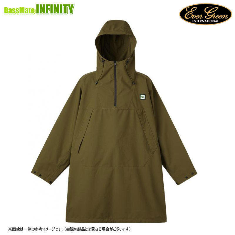 ●常緑植物 EVERGREEN B-TRUE ビートゥルー アノラックポンチョ (カーキ) 【まとめ貨物輸送割】