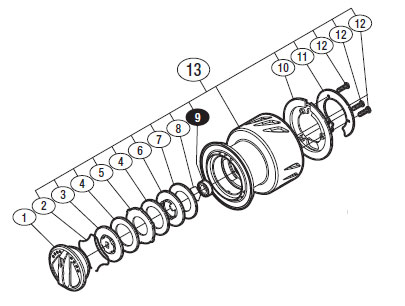 楽天市場】○シマノ 13ステラSW 6000HG(030665)用 純正標準スプール