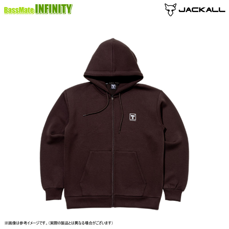 ●ジャッカル ジャージージップアップロゴフーディ (セピア色) 【まとめ貨物輸送割】