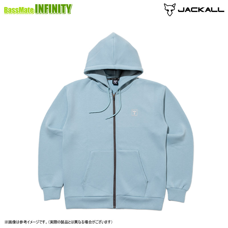 ●ジャッカル ジャージージップアップロゴフーディ (サキソフォン青味) 【まとめ貨物輸送割】