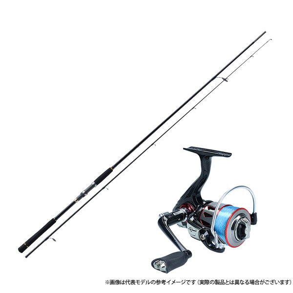 【送料無料】【ナイロン16lb糸付】【シーバス入門セット】●メジャークラフト　ファーストキャスト FCS-902ML＋スポーツライン MS V-MAX 3000DX
