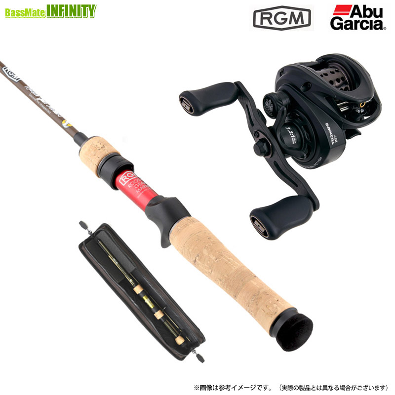 【トラウト(渓流)入門セット】●ジャッカル RGM ルースターギアマーケット SPEC.5/38-42B(ベイトモデル)+アブガルシア ロキサーニ BC BF7 (右ハンドル) 【まとめ送料割】
