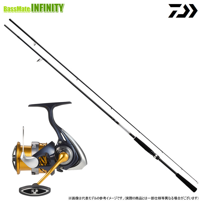 【シーバス(ショア)入門セット】●ダイワ　シーバスフラット X 96ML＋ダイワ　24 レブロス LT3000-CXH