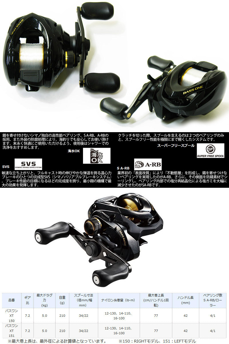 バス釣り ベイト 入門セット 2ピース シーバス 150 Bxc 702x Bxc 702x バスワンxt ナイロン12lb 約130m 糸付き 2ピース メジャークラフト バスパラ ベイトモデル シマノ 17 右ハンドル 釣具のバスメイトインフィニティ