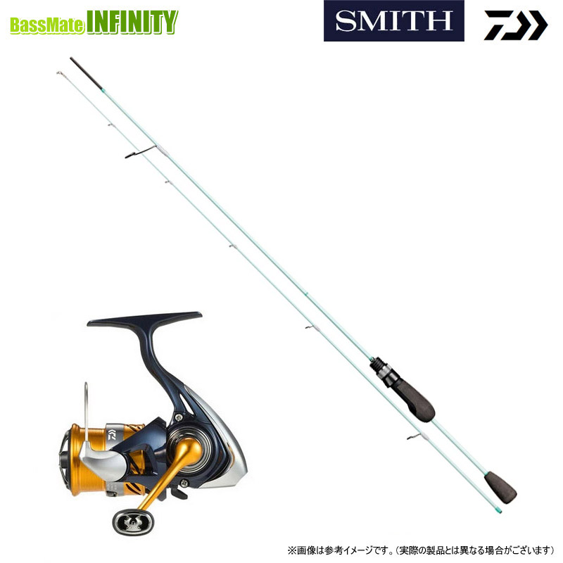 【送料無料】【エリアトラウト(管理釣り場)入門セット】●スミス SMITH T-エリアファン TAF-54UL ミズ+ダイワ 24 レブロス LT1000S|釣具のバスメイトインフィニティ
