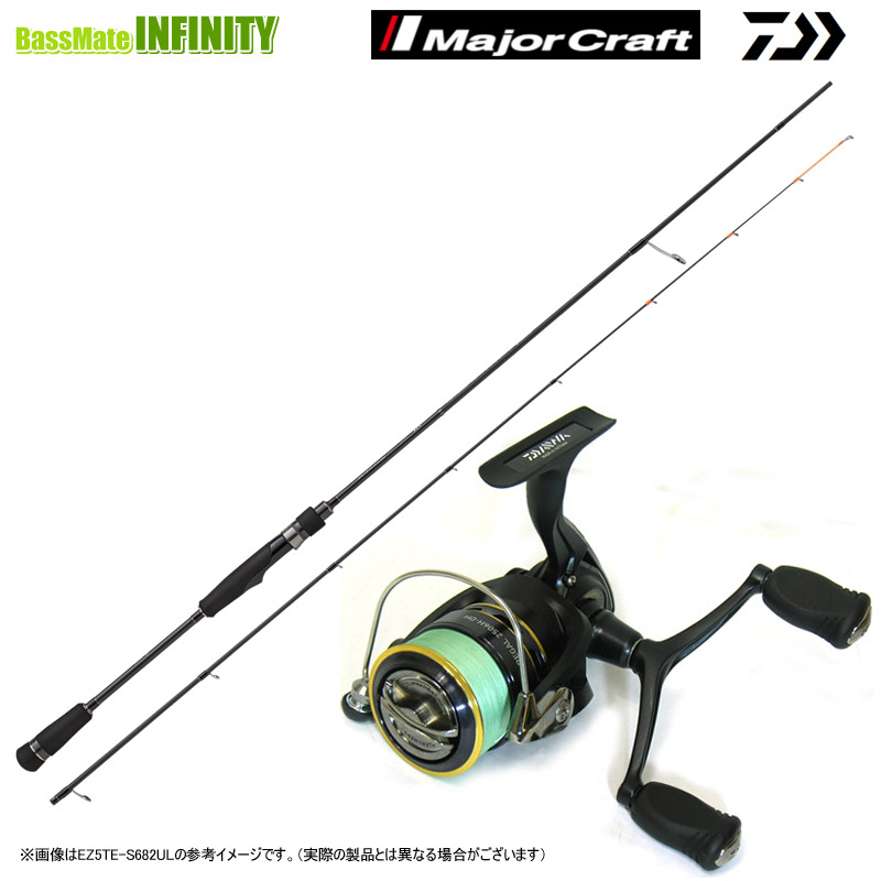 【送料無料】【PE0.8号(130m)糸付き】【ティップラン入門セット】●メジャークラフト エギゾースト 5G EZ5TE-S682M+ダイワ 16 リーガル2506H-DH|釣具のバスメイトインフィニティ